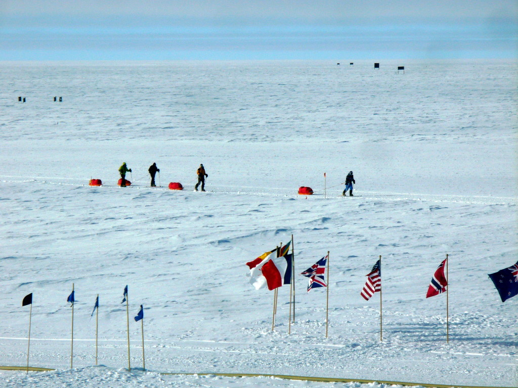 South Pole Skiers in Antartica. Image from Wikipedia