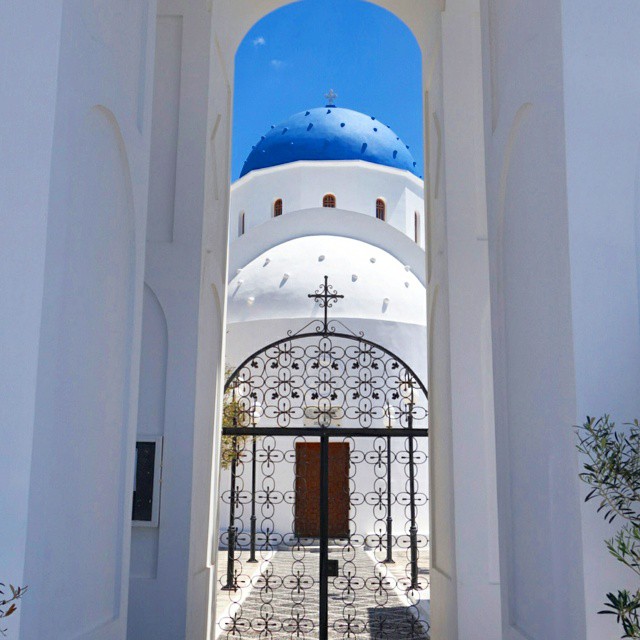 The Church of Kamari, Santorini's largest church