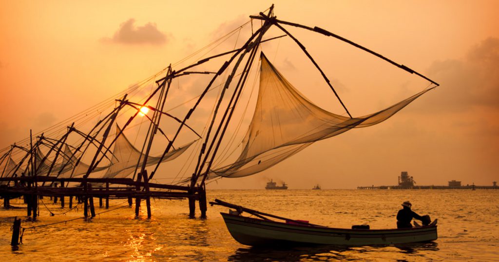 Fishing nets in Kochi, India