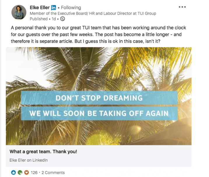 TUI Travel response to suspending travel 