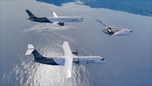 ZEROe concept aircraft - formation flight