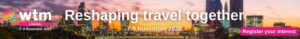 WTM London reshaping travel together rectangle banner